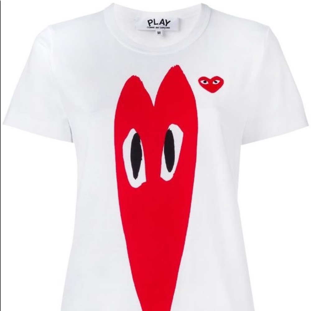 Comme Des Garçons Play stretch logo print T-shirt
